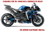 Skull Blau für Yamaha YZF R1 2009-2014